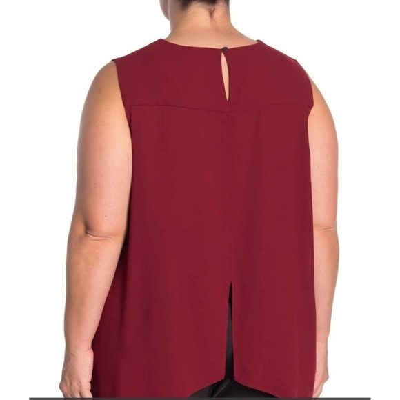RACHEL ROY BLACK CHERRY RAENI DRAPED BACK TANK TOP - Picture 4 of 5